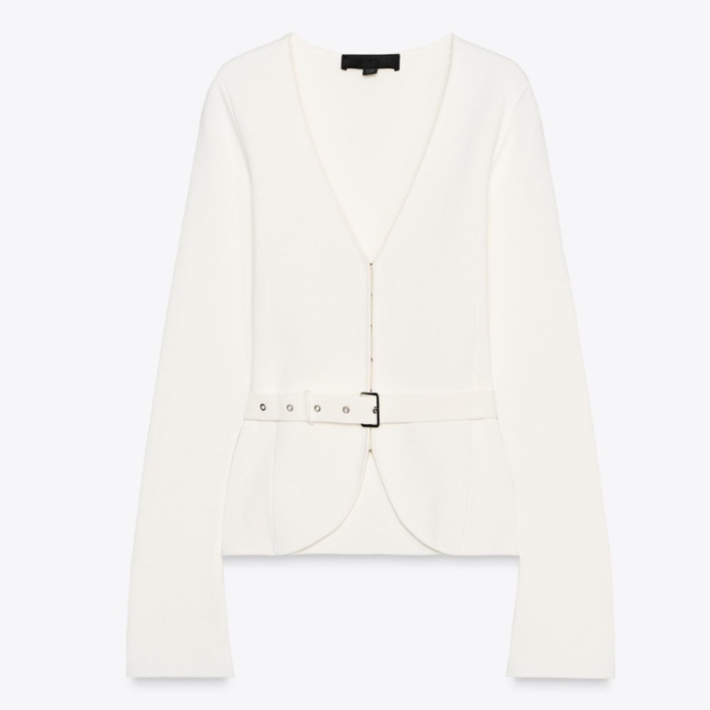 Zara Plain Knit Cardigan with Belt